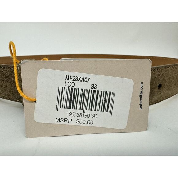 NWT PETER MILLAR Excursionist Calf Suede Belt LOD Brown Men's Size 38 $200 - Picture 4 of 9